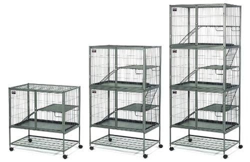 Midwest 142 Ferret Nation Double-Level Ferret Cage with Ramps 26 Inches by 25 Inches by 62-14 Inches
