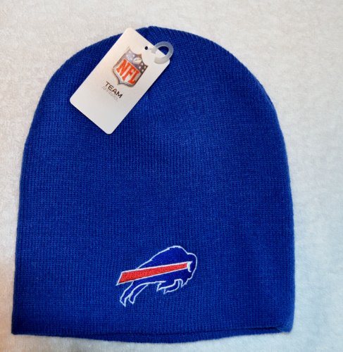 Buffalo Bills Sky Blue Skull Cap - NFL Cuffless Beanie Knit Hat