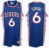 Julius Dr. J Erving Philadelphia 76ers #6 Retro Swingman Adidas NBA Basketball Jersey (Blue)