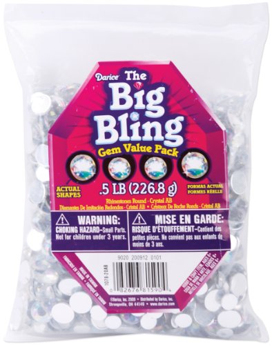 Big Bling Rhinestones 8mm-11mm .5 Pounds/Pkg.-CRYSTAL 