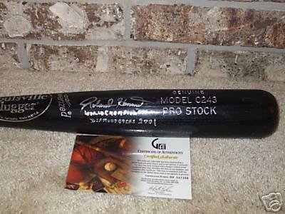 Roland Hemond Arizona Diamondbacks VP Signed Bat GAI - Autographed MLB Bats