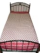 Indian Bedspread White Pink Floral Print Bed Cover Cotton Twin