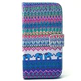 UNEXTATI Galaxy S3 手帳型 ケース 高品質 PUレザー カード収納ケース カバー 耐衝撃 全面保護 防塵 スタンド機能 Samsung Galaxy S3ケース Case (ブルー,