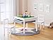 UTEX 2-in-1 Kids Multi Activity Table and 2 Chairs Set with Storage (White)