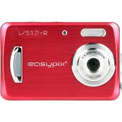Easypix V512-R Digitalkamera (5 Megapixel, 8-fach digitaler Zoom, 6,1 cm Display) rot