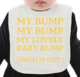 My Bump My Bump My Lovely Baby Bump ネクタイを有する有機ビブ Medium