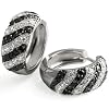 Goldmaid Damen-Creolen 925 Sterlingsilber Zirkonia schwarz wei� Pa O311S