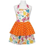 asd Living Jessica Children's Apron with Raining Flowers Design