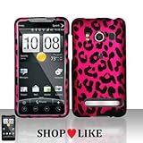 Rubberized Hot Pink Black Leopard Snap on Design Case Hard Case Skin Cover  ....