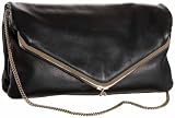 D&G Dolce & Gabbana Large Marylou Cross-Body Envelope Clutch,Black,one size