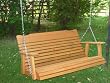 4' Cedar Porch Swing W/stained Finish, Amish Crafted