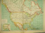 COMMERCIAL CHART NORTH AMERICA 1898 MAP ALASKA