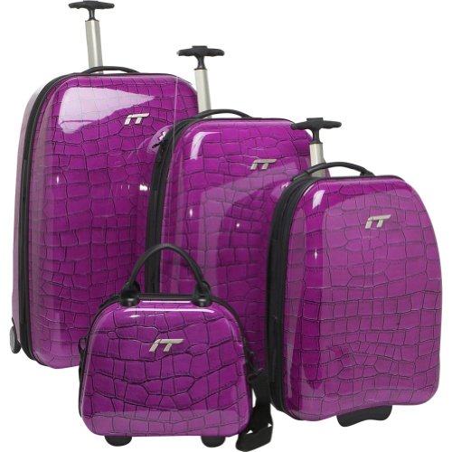 International Traveler Shiny Croc 4pc Luggage Set