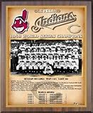 Cleveland Indians 1948 World Series MLB Baseball 13x16 Healy Wall Plaque with Walnut Finish Backing