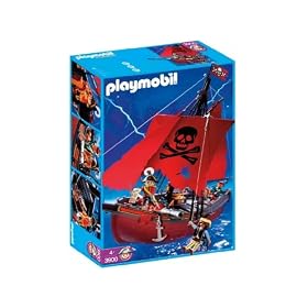 Playmobil - 3900 - Red Corsair Pirate Ship