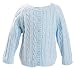 Elegant Baby 100% Cotton Blue Cable Sweater, Hat &amp; Gift Card Size 0-6 Months Gift Boxed.
