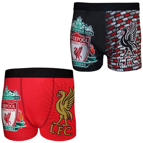 Liverpool Football Club Official Soccer Gift Mens Crest Boxer Shorts
