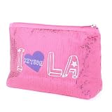 KITSON(�L�b�g�\��)���σ|�[�` SEQUINS COSMETIC BAG - I HEART KITSON - �u���[ �����T�C�Y�T�C�Y