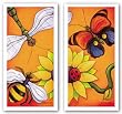 Dragonfly & Bumble Bee-Butterfly & Ladybug Set by Will Rafuse 11.625"x24" Art Print Poster