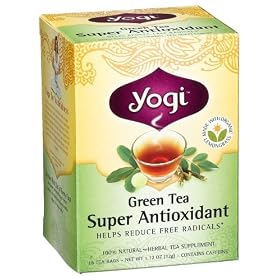 Yogi Herbal Tea, Green Tea Super Antioxidant, 16 tea bags (Pack of 3)