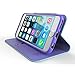 Cellto IP6-MTLV iPhone 6S Case, PU Leather Wallet Cover Stand and Reversible Magnetic Flap, Flip Cover for Apple iPhone 6 (2014)/iPhone 6S (2015) - Mint/Purple