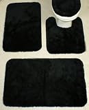 Royale Black Plush Bath Rug