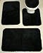 Royale Black Plush Toilet Lid Cover