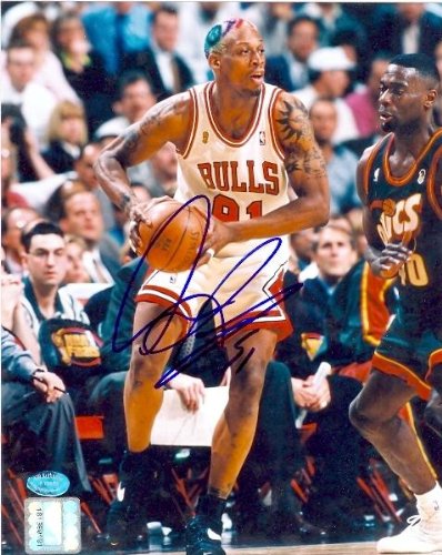 Dennis Rodman Autographed/Hand Signed 8x10 Photo (Chicago Bulls) Image 2