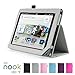 GMYLE(TM) Gray PU Leather Slim Folio Magnetic Flip Stand Case Cover with Wake Up Sleep Function for Barnes & Noble Nook HD+ Plus 9