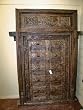 Antique Door Rustic Carved India Elephants Teak Frame 63"