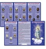 Hail Mary Our Father Prayers How to Pray the Rosary Tri Fold Reference Pocket Holy Card