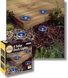 Gardman Solar Deck Lights - Four Pack Silver/Blue
