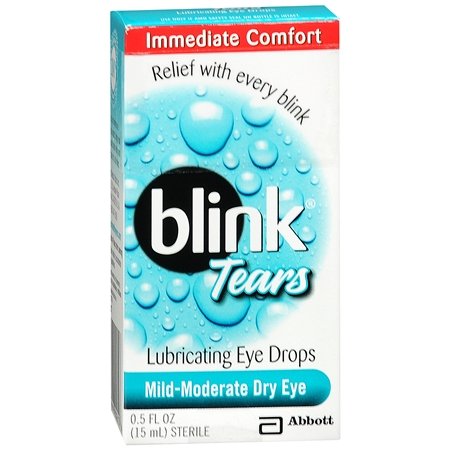 Blink Tears Lubricating Eye Drops Mild-Moderate Dry Eye 0.5 Fl Oz Sterile (3 Pack)