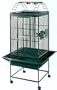 Brand New Parrot Bird Wrought Iron Cage Play-top on Wheels 24x22x63, Green
