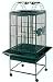 Brand New Parrot Bird Wrought Iron Cage Play-top on Wheels 24x22x63, Green