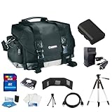Original Canon 200DG Digital Camera Gadget Bag (Black) + LP-E6 Replacement  ....