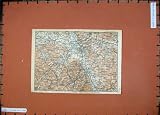 1929 COLOUR MAP AUSTRIA STREET PLAN SALZBURG SCHALLMOOS