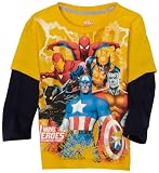 Marvel Boys 2-7 Heroes 2-Fer Tee, Yellow, 5