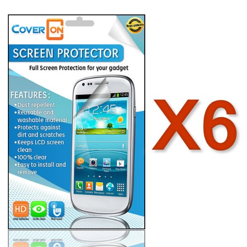 [Alcatel OneTouch Fierce 2] by CoverON®, [6 Pack] Clear Transparent Screen Protector [Scratch Resistant Film] HD Layer for Enhanced Visibility - For [Alcatel OneTouch Fierce 2 7040T / Pop Icon A564c]