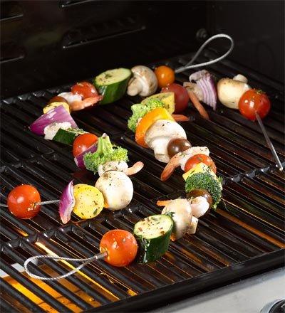 Set of 4 Fire Wire Kebob Grilling Skewers