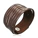 cored Lederarmband braun KK19