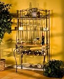 Decorative Bakers Rack w/Wine Storage (Antique Copper) (68H x 36W x 18D)