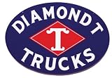 Husky Liners 00003 SignPast Diamond T Truck Oval Reproduction Vintage Sign