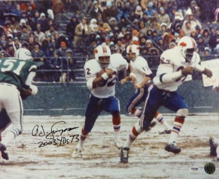 OJ Simpson Autographed Buffalo Bills 16x20 Photo w/2003 Yards Inscription