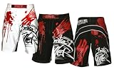CONTRACT KILLER STAINED MMA WHITE FIGHT SHORTS 29 SMALL