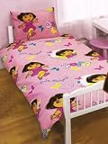 Dora the Explorer Play Junior Toddler Bed Duvet Cover & Matching 54" Curtains Set