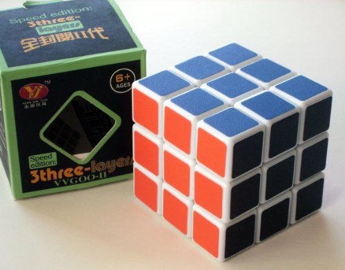 Type D YongJun YJ 3x3 Speed Cube II VVGOO II White 51h4ZNBTCEL Type D YongJun YJ 3x3 Speed Cube II VVGOO II White
