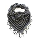 Trendy Stars & Houndstooth Check Soft Square Scarf - Grey