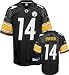 Limas Sweed Jersey: Reebok Black Replica #14 Pittsburgh Steelers Jersey - Small