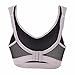 La Isla Women's High Impact Supportive Control Wirefree Non-Padded Sports Bra Black/Grey 42DD